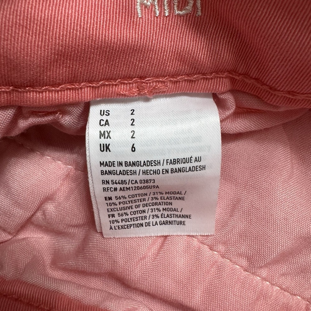 American Eagle Favorite Short Women's Size 2 Coral Pink Chino Shorts - Picture 5 of 7